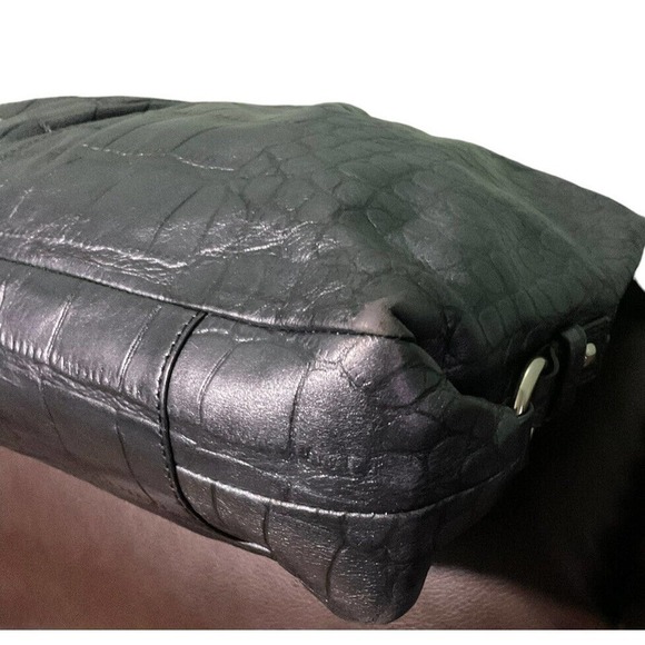 Coach Ashley F17661 Camel Bluish Gray Color Alligator Leather Carry all Tote Bag - Picture 7 of 13